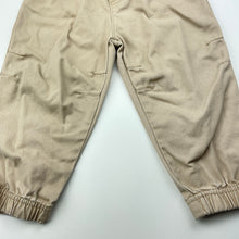 Load image into Gallery viewer, Boys beige, cotton casual pants, elasticated, Inside leg: 25.5cm, FUC, size 1-2,  