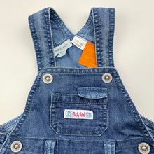 Load image into Gallery viewer, Boys Pumpkin Patch, blue stretch denim overalls / dungarees, GUC, size 00,  