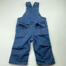 Load image into Gallery viewer, Boys Pumpkin Patch, blue stretch denim overalls / dungarees, GUC, size 00,  