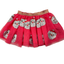 Load image into Gallery viewer, Girls Target, cotton lined Christmas tulle &amp; sequin skirt, elasticated, GUC, size 1,  