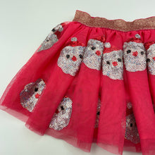 Load image into Gallery viewer, Girls Target, cotton lined Christmas tulle &amp; sequin skirt, elasticated, GUC, size 1,  