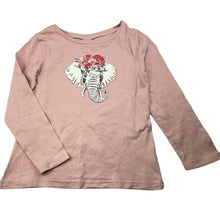 Load image into Gallery viewer, Girls Lily &amp; Dan, organic cotton long sleeve top, elephant, FUC, size 6,  