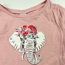 Load image into Gallery viewer, Girls Lily &amp; Dan, organic cotton long sleeve top, elephant, FUC, size 6,  