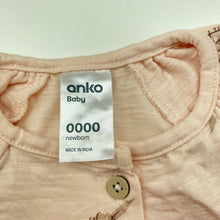 Load image into Gallery viewer, Girls Anko, pink cotton romper, birds, EUC, size 0000,  