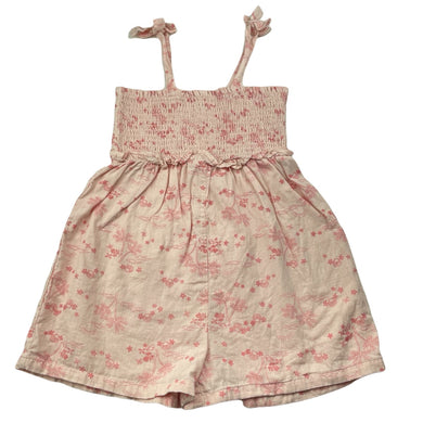 Girls Anko, pink cotton summer playsuit, GUC, size 4,  