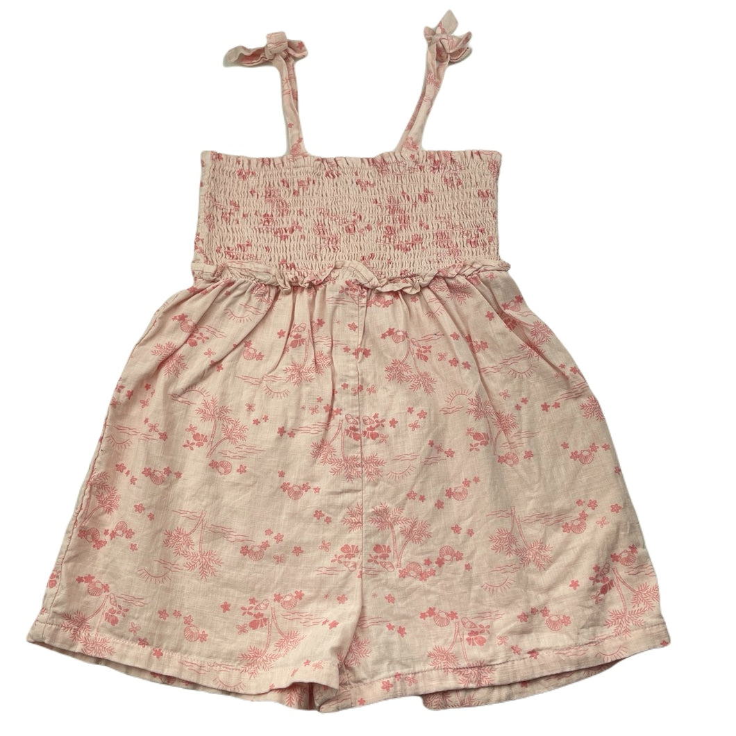 Girls Anko, pink cotton summer playsuit, GUC, size 4,  