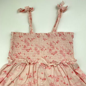 Girls Anko, pink cotton summer playsuit, GUC, size 4,  