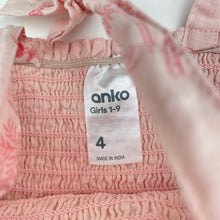 Load image into Gallery viewer, Girls Anko, pink cotton summer playsuit, GUC, size 4,  