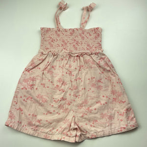 Girls Anko, pink cotton summer playsuit, GUC, size 4,  