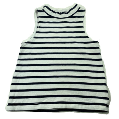 Girls Witchery, navy stripe stretchy sleeveless top, FUC, size 4,  