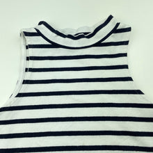 Load image into Gallery viewer, Girls Witchery, navy stripe stretchy sleeveless top, FUC, size 4,  