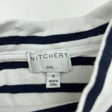 Load image into Gallery viewer, Girls Witchery, navy stripe stretchy sleeveless top, FUC, size 4,  