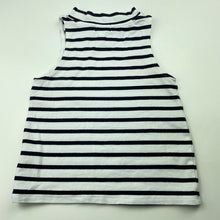 Load image into Gallery viewer, Girls Witchery, navy stripe stretchy sleeveless top, FUC, size 4,  