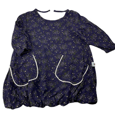 Girls Daisy & Moose, lined floral cotton bubble dress, wash fade, FUC, size 2, L: 43cm