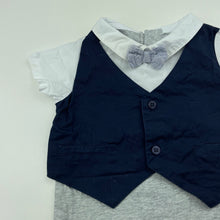 Load image into Gallery viewer, Boys Bebe by Minihaha, cotton all-in-one romper outfit, light discolouration collar, FUC, size 00,  