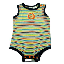 Load image into Gallery viewer, Boys PP, striped cotton bodysuit / romper, lion, GUC, size 00,  