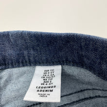 Load image into Gallery viewer, Girls H&amp;M, stretch denim leggings / jeggings, elasticated, Inside leg: 42.5cm, FUC, size 5,  
