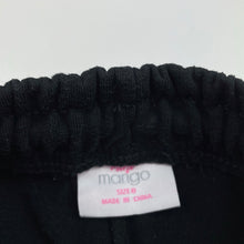 Load image into Gallery viewer, Girls Mango, black fleece lined track pants, elasticated, Inside leg: 48.5cm, EUC, size 8,  