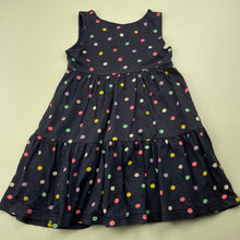 Load image into Gallery viewer, Girls H&amp;M, navy organic cotton casual dress, FUC, size 2, L: 48cm