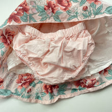 Load image into Gallery viewer, Girls Anko, lined floral cotton summer dress + nappy cover, NEVER WORN, EUC, size 1, L: 44cm