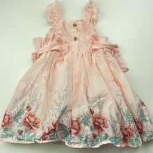Load image into Gallery viewer, Girls Anko, lined floral cotton summer dress + nappy cover, NEVER WORN, EUC, size 1, L: 44cm