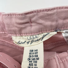 Load image into Gallery viewer, Girls H&amp;M, lace trim stretch cotton shorts, adjustable, FUC, size 10,  