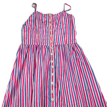 Load image into Gallery viewer, Girls Tilii, striped lightweight cotton summer dress, FUC, size 10, L: 75cm