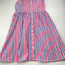 Load image into Gallery viewer, Girls Tilii, striped lightweight cotton summer dress, FUC, size 10, L: 75cm