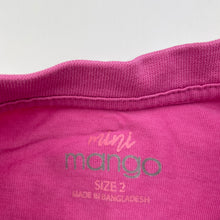 Load image into Gallery viewer, Girls Mango, pink cotton long sleeve top, FUC, size 2,  