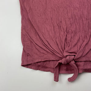 Girls Anko, stretchy crinkle tie front top, GUC, size 2,  