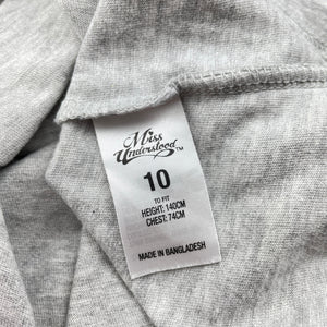 Girls Miss Understood, grey marle casual dress, light marks front, FUC, size 10, L: 65cm