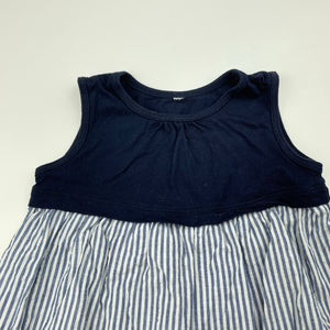 Girls cotton, casual dress, no labels, armpit to armpit: 26.5cm, FUC, size 0-1, L: 38cm