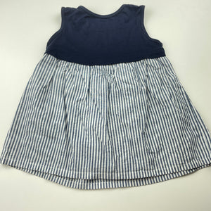 Girls cotton, casual dress, no labels, armpit to armpit: 26.5cm, FUC, size 0-1, L: 38cm
