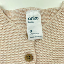 Load image into Gallery viewer, Girls Anko, knitted cotton cardigan, GUC, size 0,  