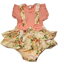 Load image into Gallery viewer, Girls SHENZHEN, spliced ribbed / ruffle romper, GUC, size 1,  