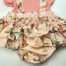 Load image into Gallery viewer, Girls SHENZHEN, spliced ribbed / ruffle romper, GUC, size 1,  