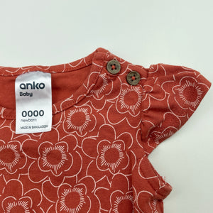 Girls Anko, floral stetchy romper, EUC, size 0000,  