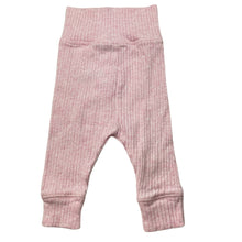 Load image into Gallery viewer, Girls Cotton On, pink marle ribbed cotton leggings / bottoms, GUC, size 00,  