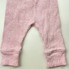 Load image into Gallery viewer, Girls Cotton On, pink marle ribbed cotton leggings / bottoms, GUC, size 00,  
