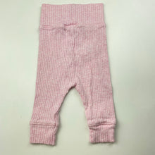 Load image into Gallery viewer, Girls Cotton On, pink marle ribbed cotton leggings / bottoms, GUC, size 00,  
