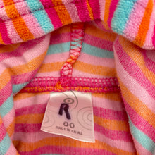 Load image into Gallery viewer, Girls Target, striped velour zip hoodie sweater, FUC, size 00,  