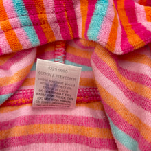 Load image into Gallery viewer, Girls Target, striped velour zip hoodie sweater, FUC, size 00,  