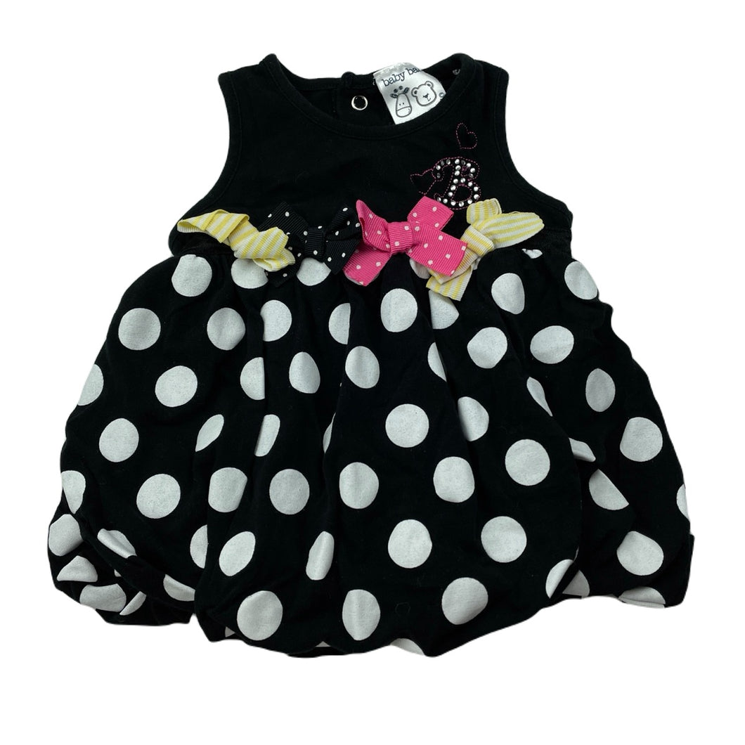 Girls Baby Baby, stretchy black & white bubble top, L: 30cm, EUC, size 0,  