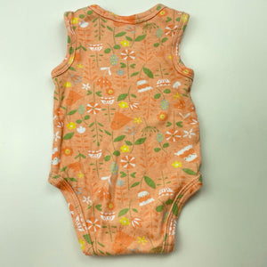 Girls 4 Baby, floral cotton singletsuit / romper, GUC, size 000,  