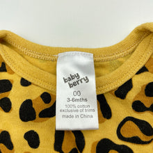 Load image into Gallery viewer, Girls Baby Berry, leopard print cotton bodysuit / romper, GUC, size 00,  