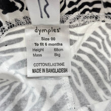 Load image into Gallery viewer, Girls Dymples, zebra print leggings / bottoms, EUC, size 00,  