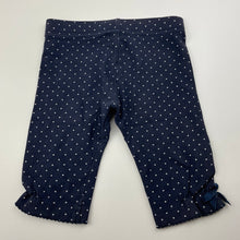 Load image into Gallery viewer, Girls Target, navy &amp; white spot leggings / bottoms, FUC, size 00,  