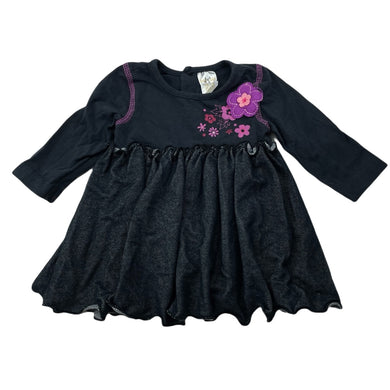 Girls Baby Biz, lightweight stretchy long sleeve dress, GUC, size 00, L: 31cm