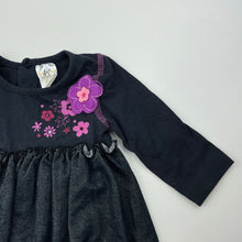 Load image into Gallery viewer, Girls Baby Biz, lightweight stretchy long sleeve dress, GUC, size 00, L: 31cm