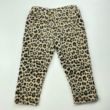 Load image into Gallery viewer, Girls Baby Berry, stretchy leopard print pants / bottoms, GUC, size 0,  